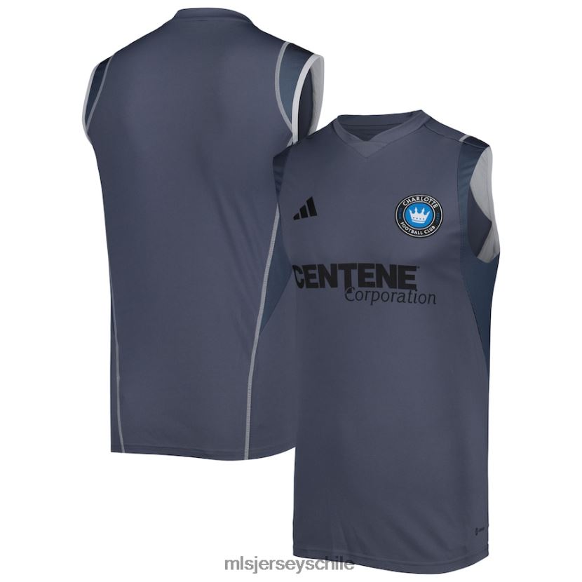 hombres camiseta de entrenamiento sin mangas on-field adidas gris 2023 charlotte fc jersey MLS Jerseys 200LFD427