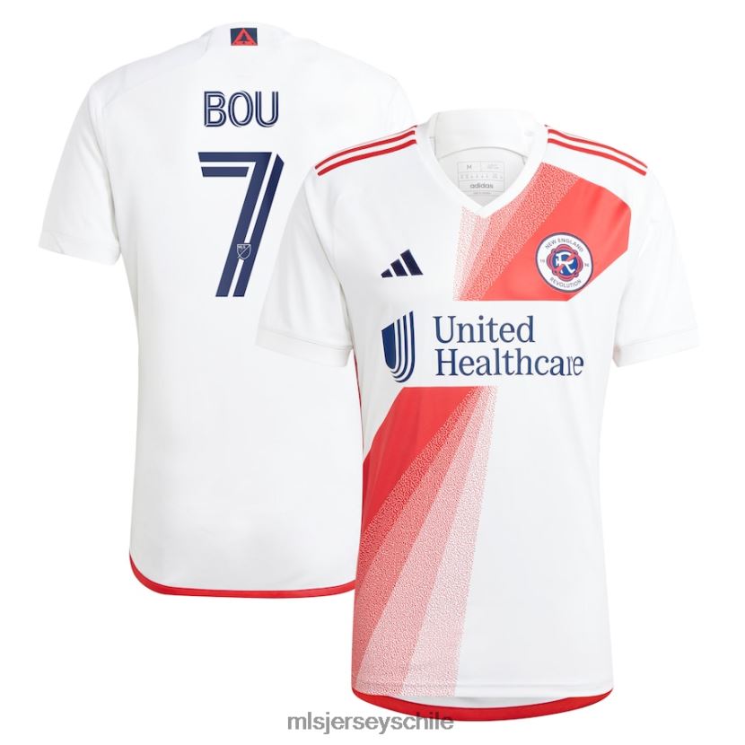 hombres revolución de nueva inglaterra gustavo bou adidas camiseta blanca defiance 2023 replica jersey MLS Jerseys 200LFD738