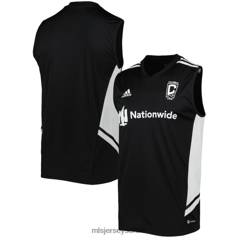 hombres camiseta de entrenamiento sin mangas adidas columbus crew negro/blanco jersey MLS Jerseys 200LFD747