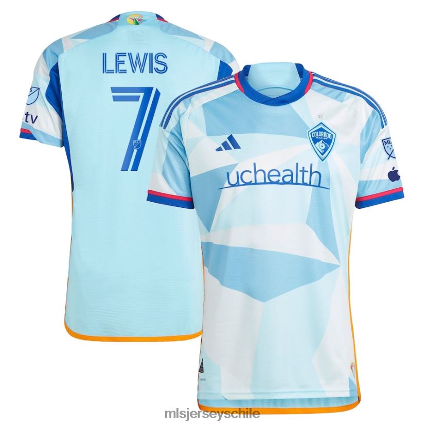 hombres colorado rapids jonathan lewis adidas azul claro 2023 nuevo día kit camiseta auténtica jersey MLS Jerseys 200LFD917