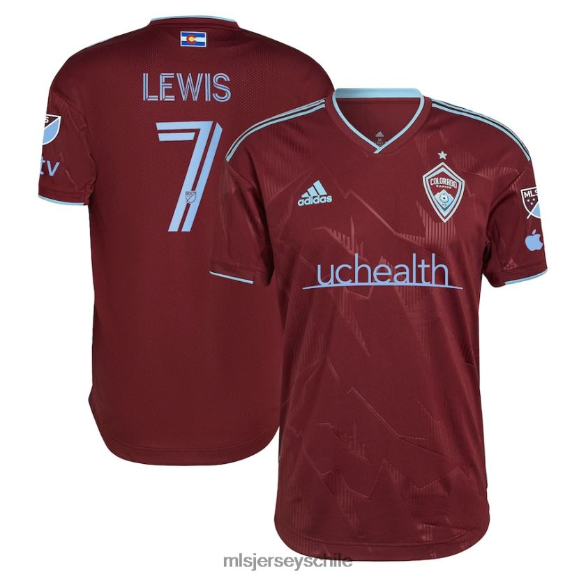 hombres colorado rapids jonathan lewis adidas burdeos 2023 club camiseta de jugador auténtica jersey MLS Jerseys 200LFD1070