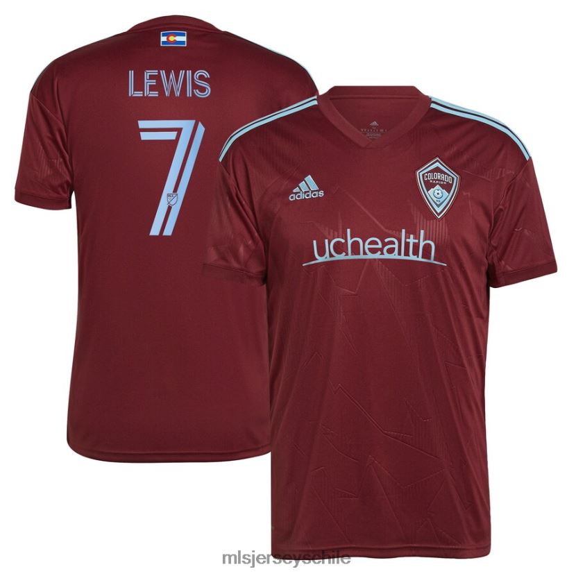 hombres colorado rapids jonathan lewis adidas burdeos 2023 club réplica camiseta de jugador jersey MLS Jerseys 200LFD1094