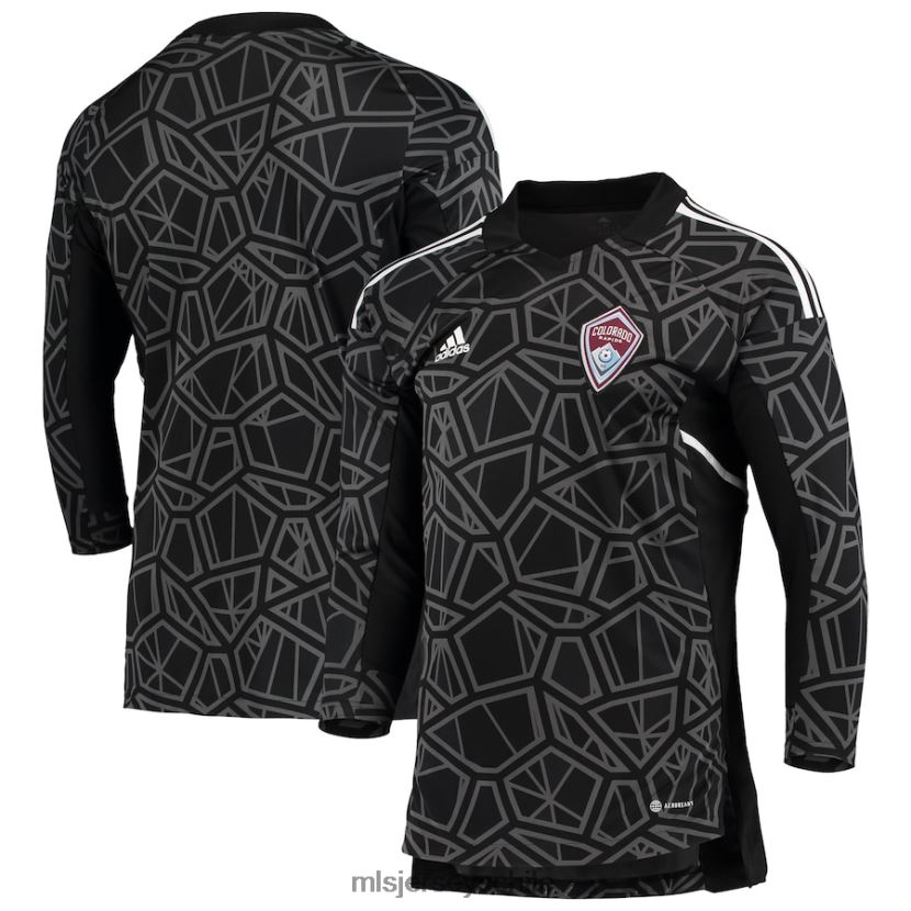 hombres camiseta de portero adidas colorado rapids negro/blanco jersey MLS Jerseys 200LFD810