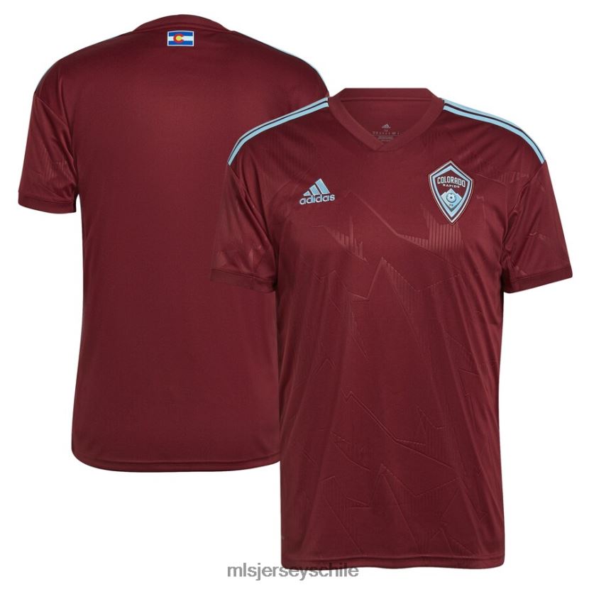 hombres colorado rapids adidas burdeos 2022 club réplica camiseta en blanco jersey MLS Jerseys 200LFD1233