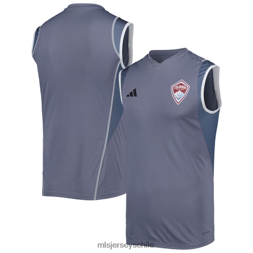 hombres colorado rapids camiseta de entrenamiento sin mangas adidas gris 2023 en el campo jersey MLS Jerseys 200LFD1177