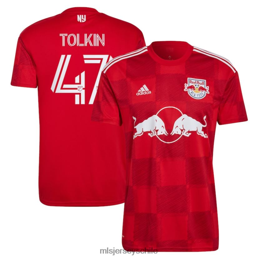 hombres new york red bulls john tolkin adidas roja 2022 1ritmo replica camiseta de jugador jersey MLS Jerseys 200LFD1450