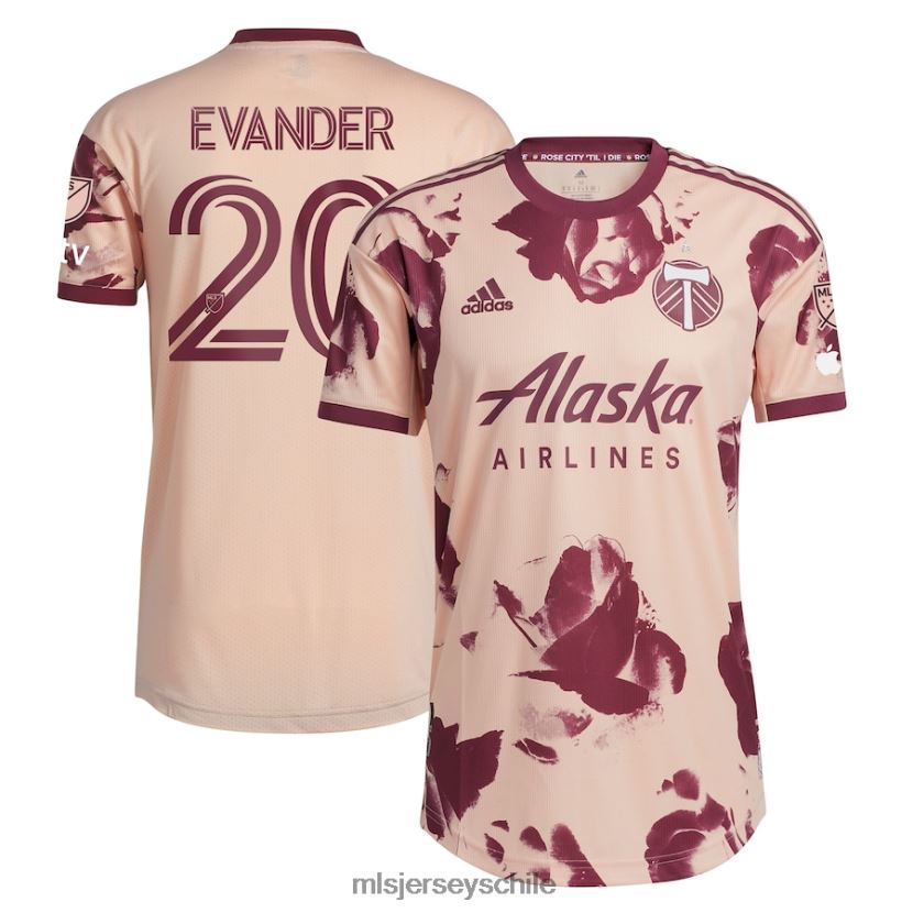 hombres portland Timbers Evander adidas rosa 2023 Heritage Rose kit camiseta de jugador auténtica jersey MLS Jerseys 200LFD1459