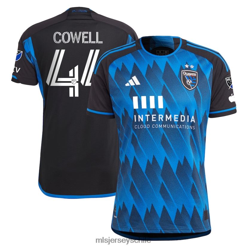 hombres terremotos de san josé cade cowell adidas azul 2023 camiseta de falla activa camiseta auténtica jersey MLS Jerseys 200LFD479