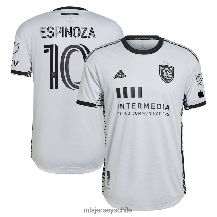 hombres terremotos de san josé cristian espinoza adidas gris 2023 el kit creador camiseta de jugador auténtica jersey MLS Jerseys 200LFD830