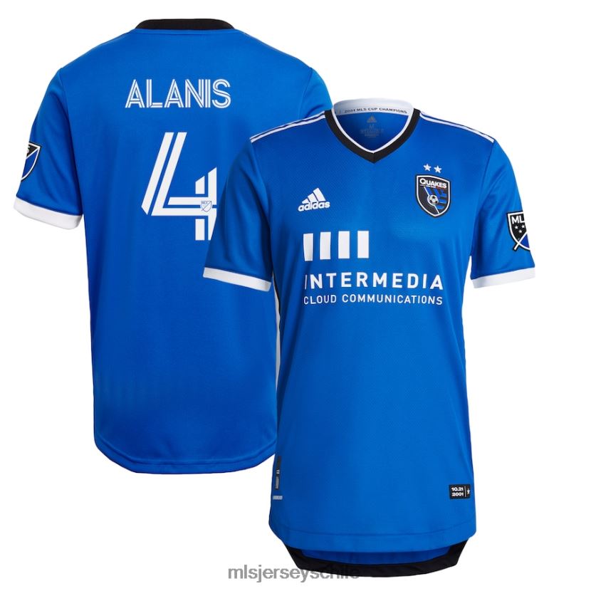 hombres terremotos de san josé oswaldo alanis adidas azul 2021 camiseta de jugador auténtica primaria jersey MLS Jerseys 200LFD987