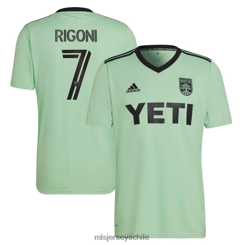hombres austin fc emiliano rigoni adidas mint 2023 the sentimiento kit réplica de camiseta del jugador jersey MLS Jerseys 200LFD1333