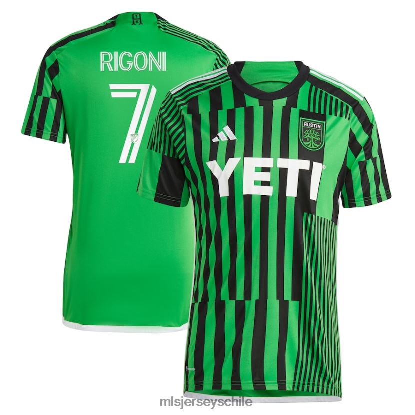 hombres austin fc emiliano rigoni adidas verde 2023 las voces kit réplica camiseta jersey MLS Jerseys 200LFD969