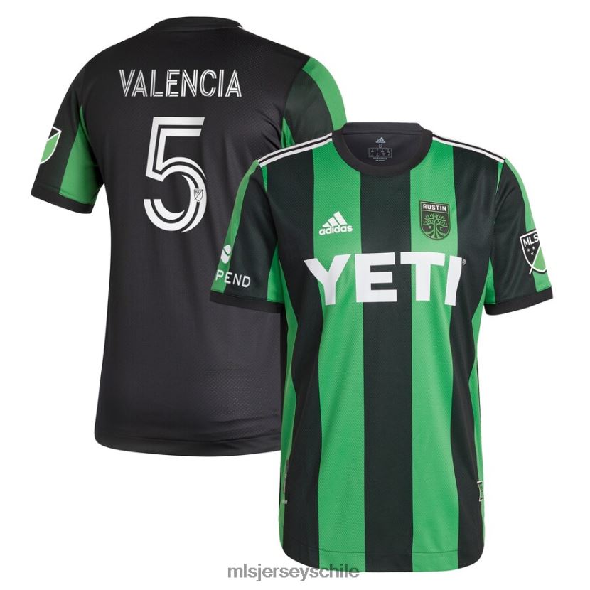 hombres camiseta austin fc jhojan valencia adidas negra 2021 primaria autentica jugador jersey MLS Jerseys 200LFD940