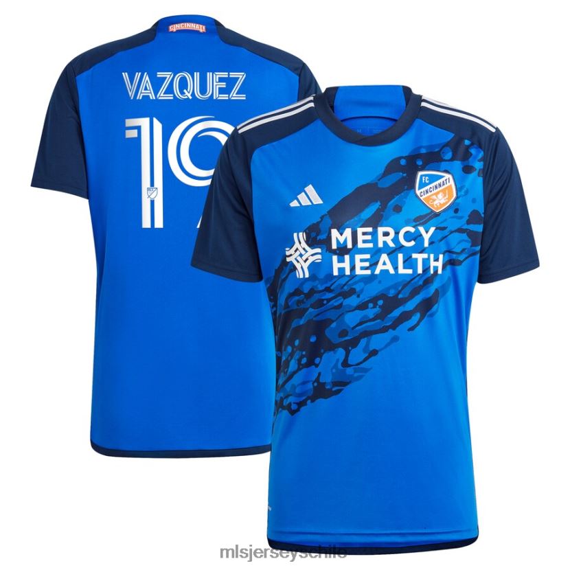 hombres fc cincinnati brandon vazquez adidas azul 2023 river kit réplica camiseta jersey MLS Jerseys 200LFD569