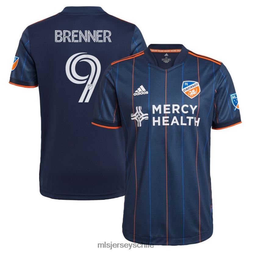 hombres fc cincinnati brenner adidas azul marino 2021 camiseta de jugador auténtica primaria jersey MLS Jerseys 200LFD473