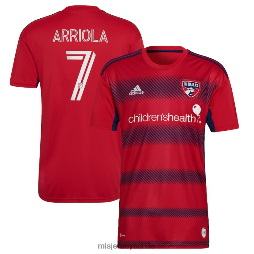hombres fc dallas paul arriola adidas rojo 2023 crescendo kit réplica de camiseta de jugador jersey MLS Jerseys 200LFD1200