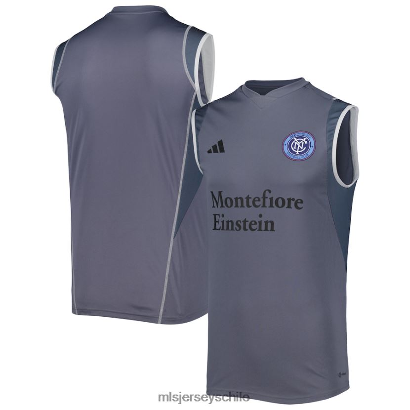 hombres camiseta de entrenamiento sin mangas on-field gris adidas del new york city fc 2023 jersey MLS Jerseys 200LFD346