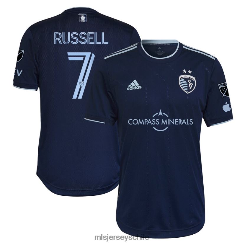 hombres sporting kansas city johnny russell adidas azul 2023 state line 3.0 camiseta de jugador auténtica jersey MLS Jerseys 200LFD736