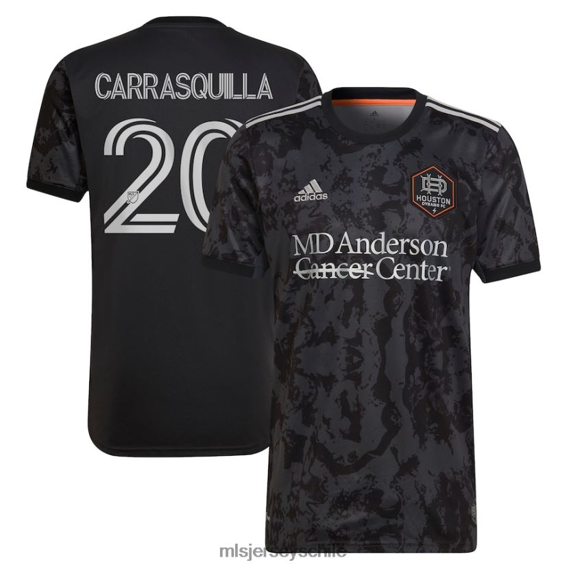 hombres houston dynamo fc adalberto carrasquilla adidas negro 2023 the bayou city réplica camiseta del jugador jersey MLS Jerseys 200LFD1166