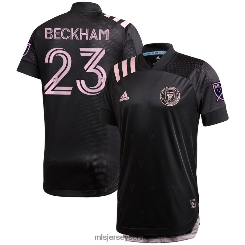 hombres inter miami cf david beckham camiseta adidas negra inaugural visitante auténtica 2020 jersey MLS Jerseys 200LFD531