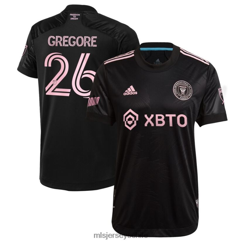hombres camiseta inter miami cf gregore adidas negra 2021 la palma autentica jugador jersey MLS Jerseys 200LFD1287