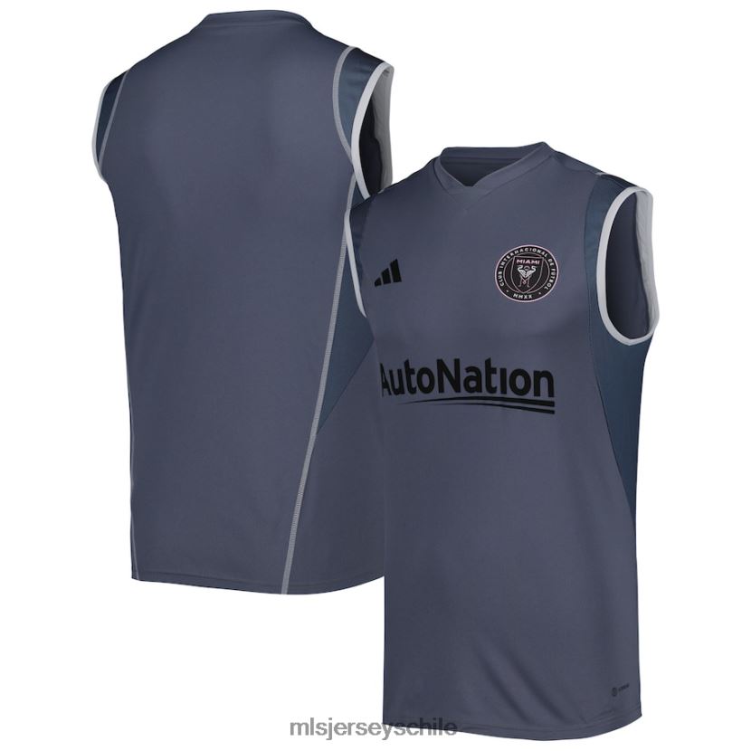 hombres camiseta de entrenamiento sin mangas en el campo adidas gris 2023 del inter miami cf jersey MLS Jerseys 200LFD229