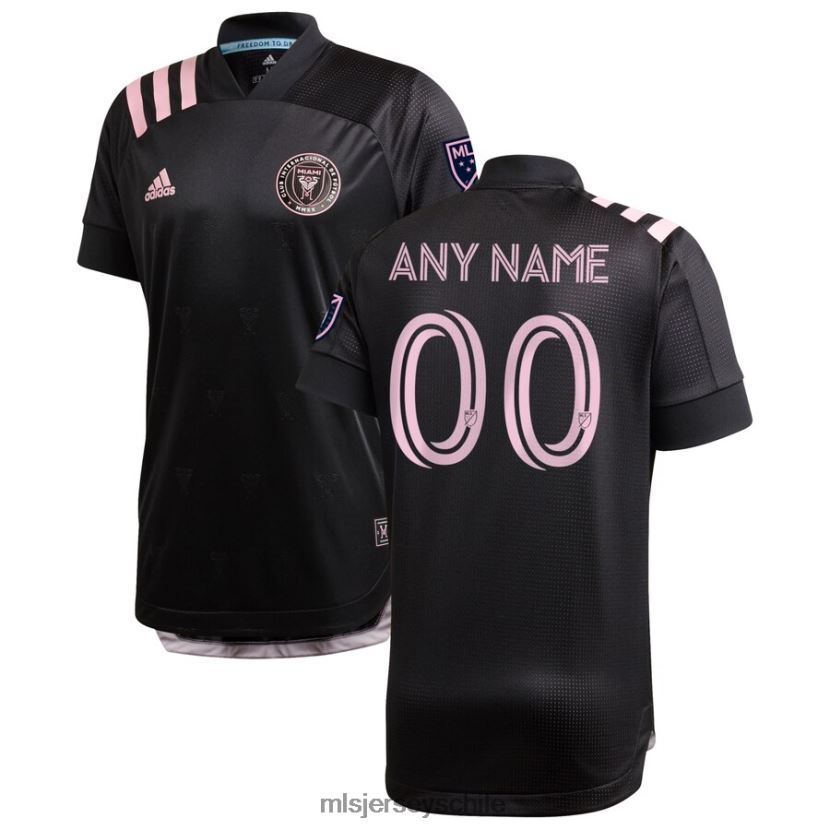hombres inter miami cf adidas negro 2020 inaugural visitante camiseta auténtica personalizada jersey MLS Jerseys 200LFD1100