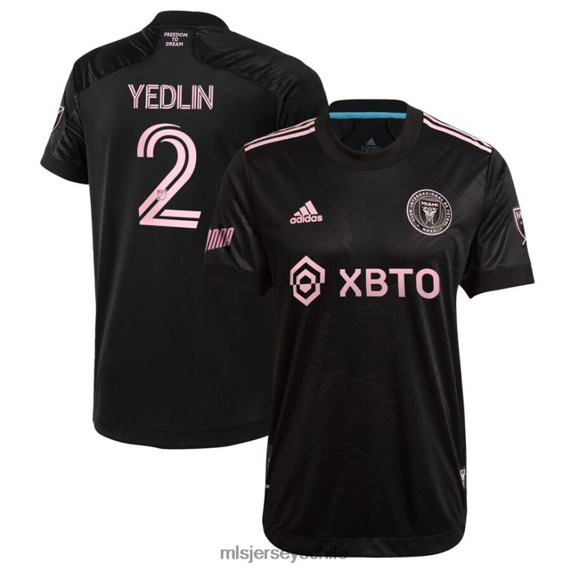 hombres camiseta inter miami cf deandre yedlin adidas negra 2021 la palma autentica jugador jersey MLS Jerseys 200LFD1456