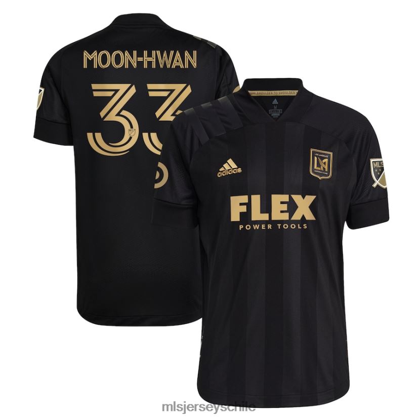 hombres lafc kim moon-hwan adidas negra 2021 camiseta de jugador auténtica primaria jersey MLS Jerseys 200LFD1310