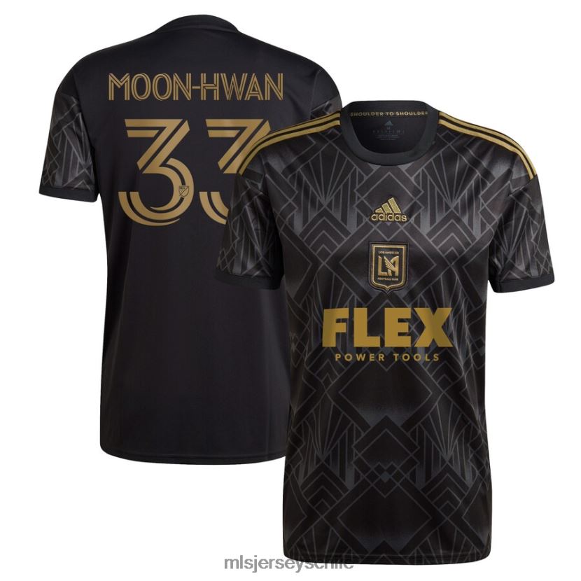 hombres lafc kim moon-hwan adidas negro 2022 5 aniversario kit réplica camiseta de jugador jersey MLS Jerseys 200LFD1302