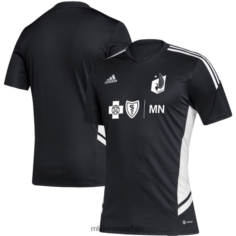 hombres camiseta de entrenamiento de fútbol adidas minnesota united fc negro/blanco jersey MLS Jerseys 200LFD349
