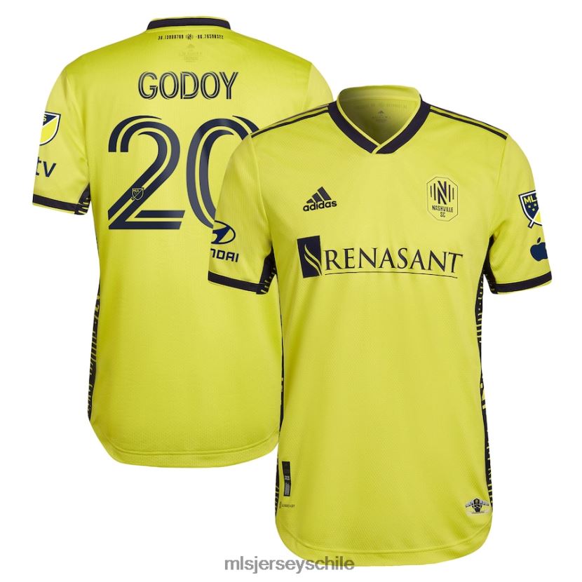 hombres nashville sc aníbal godoy adidas amarillo 2023 el kit de regreso camiseta de jugador auténtica jersey MLS Jerseys 200LFD1180