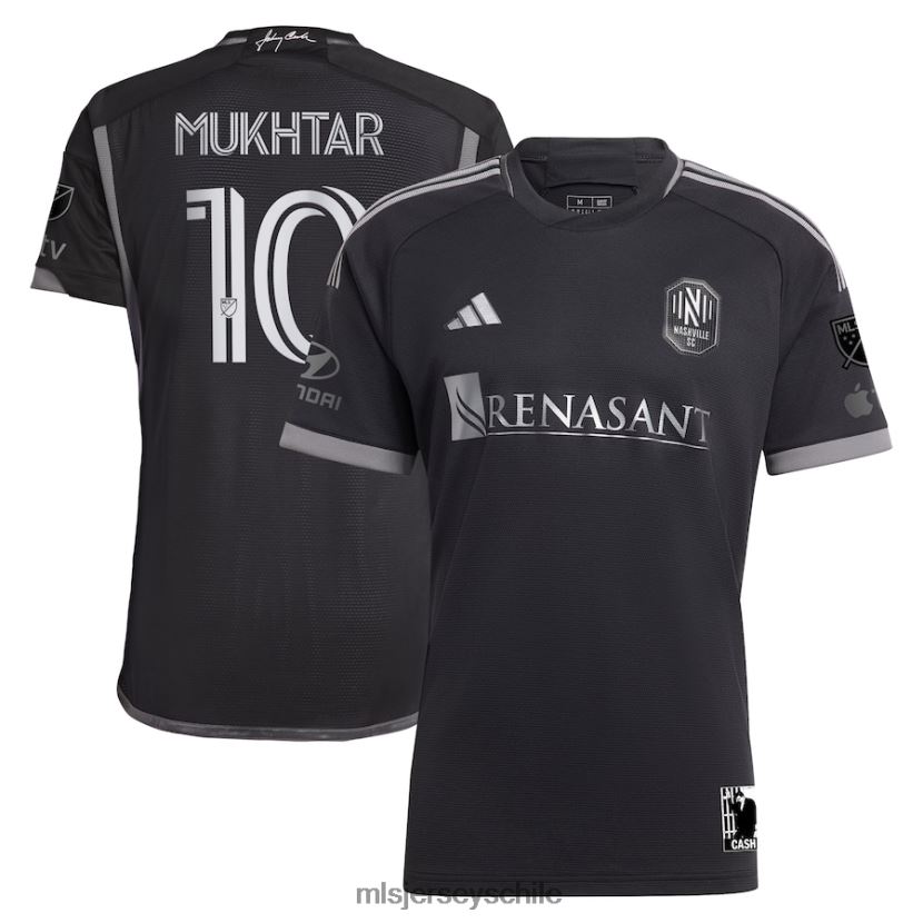 hombres nashville sc hany mukhtar adidas negro 2023 hombre de negro kit camiseta de jugador auténtica jersey MLS Jerseys 200LFD175
