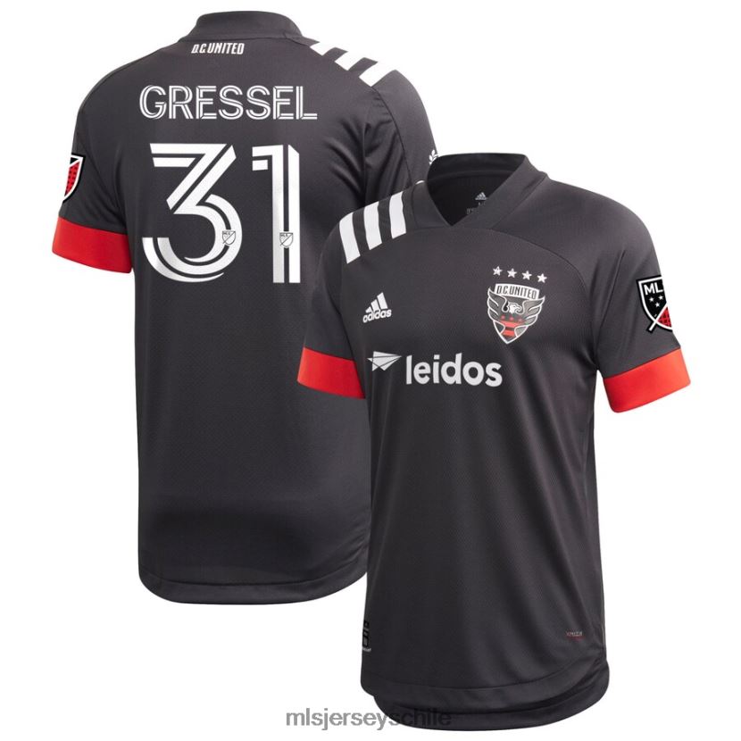 hombres corriente continua. camiseta adidas united julian gressel negra 2020 primaria autentica jersey MLS Jerseys 200LFD1342
