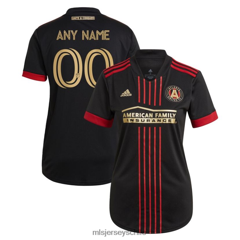 mujer atlanta united fc adidas negro 2021 the blvck kit réplica camiseta personalizada jersey MLS Jerseys 200LFD254