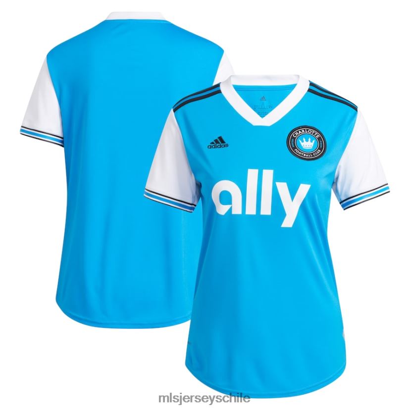 mujer camiseta replica primaria charlotte fc adidas azul 2022 jersey MLS Jerseys 200LFD122