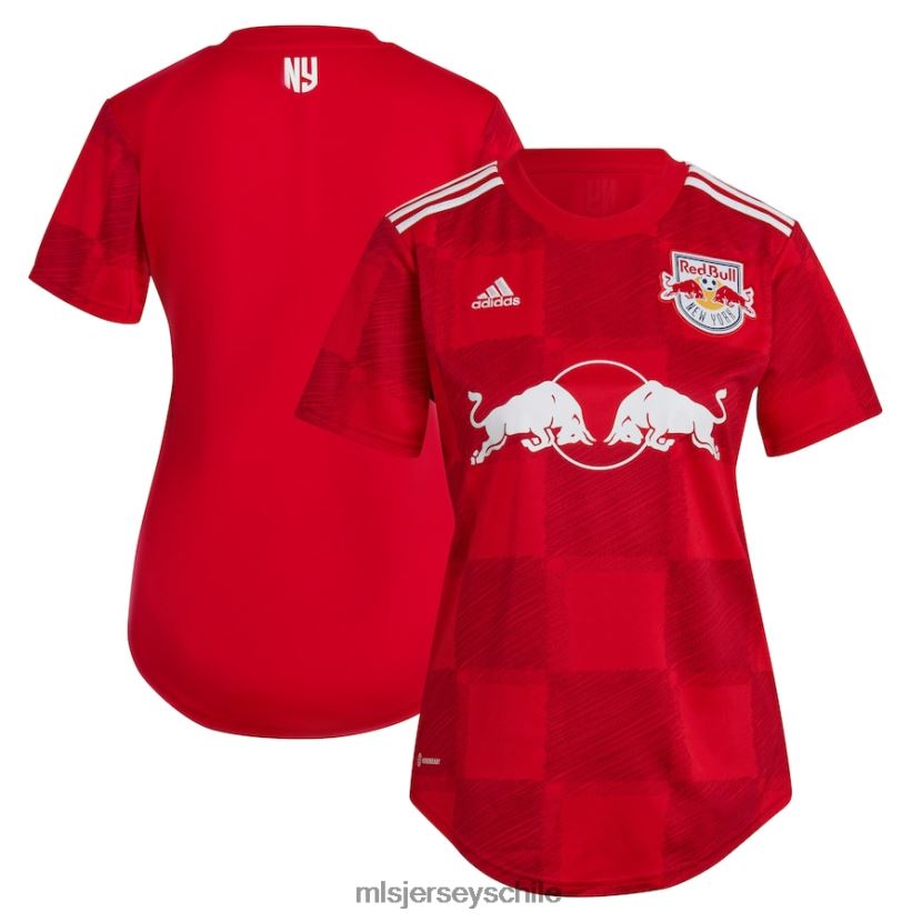 mujer camiseta adidas new york red bulls roja 2022 1ritmo réplica en blanco jersey MLS Jerseys 200LFD303