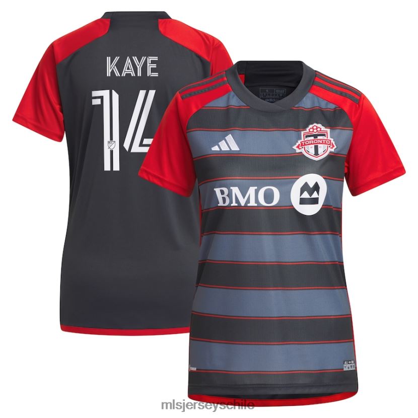 mujer toronto fc mark-anthony kaye adidas gris equipación del club 2023 réplica de camiseta de jugador jersey MLS Jerseys 200LFD1143