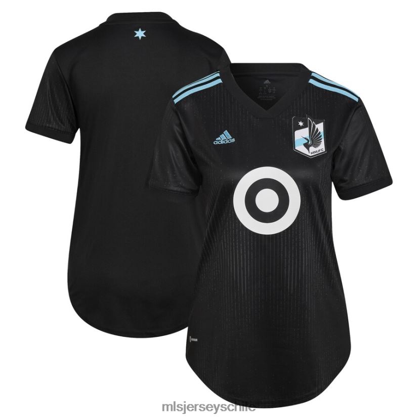 mujer minnesota united fc adidas negro 2022 minnesota night kit replica camiseta en blanco jersey MLS Jerseys 200LFD681