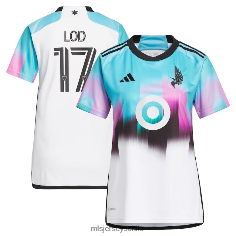 mujer minnesota united fc robin lod adidas blanco 2023 réplica del kit de la aurora boreal jersey MLS Jerseys 200LFD1517