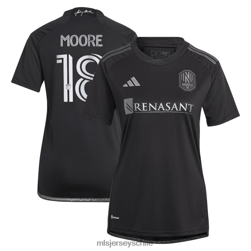 mujer nashville sc shaq moore adidas negro 2023 hombre de negro kit réplica de camiseta de jugador jersey MLS Jerseys 200LFD1522