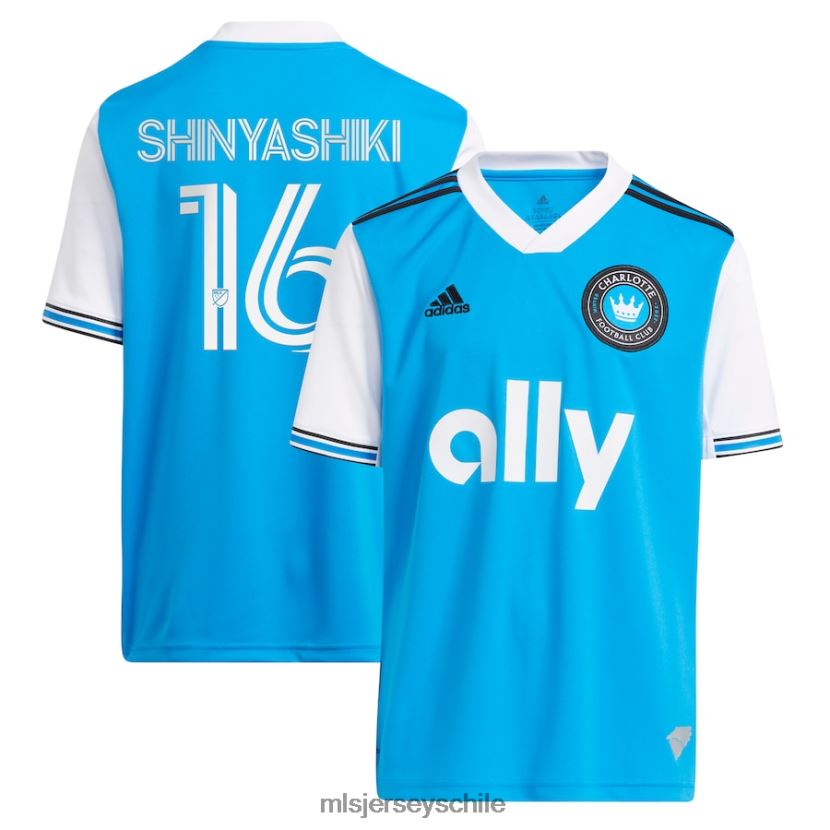 niños charlotte fc andre shinyashiki adidas azul 2022 camiseta réplica primaria del jugador jersey MLS Jerseys 200LFD1029