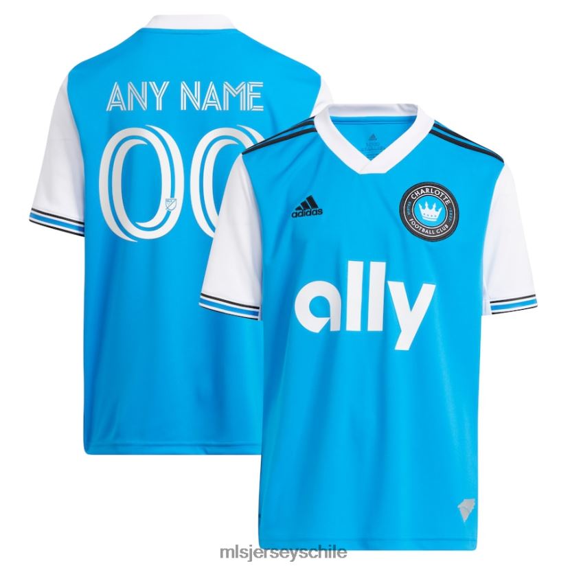 niños charlotte fc adidas azul 2022 réplica primaria camiseta personalizada jersey MLS Jerseys 200LFD342