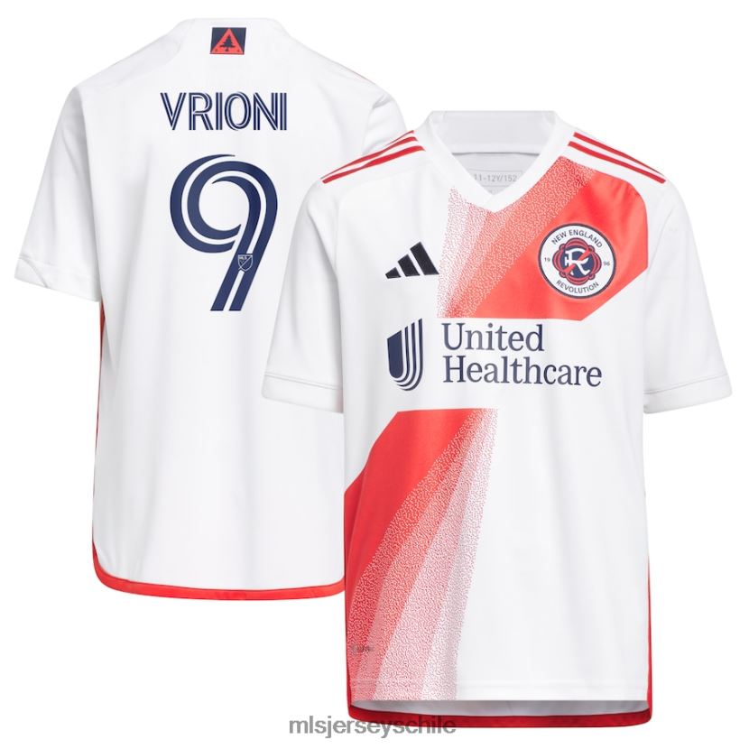 niños revolución de nueva inglaterra giacomo vrioni camiseta réplica adidas blanca 2023 defiance jersey MLS Jerseys 200LFD1131