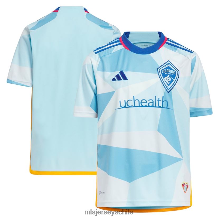 niños colorado rapids adidas azul claro 2023 nuevo día kit réplica camiseta jersey MLS Jerseys 200LFD361