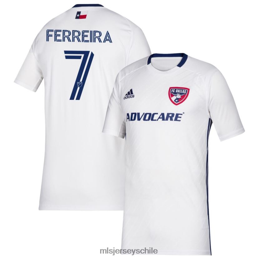 niños fc dallas jesus ferreira adidas camiseta replica secundaria blanca 2020 jersey MLS Jerseys 200LFD978