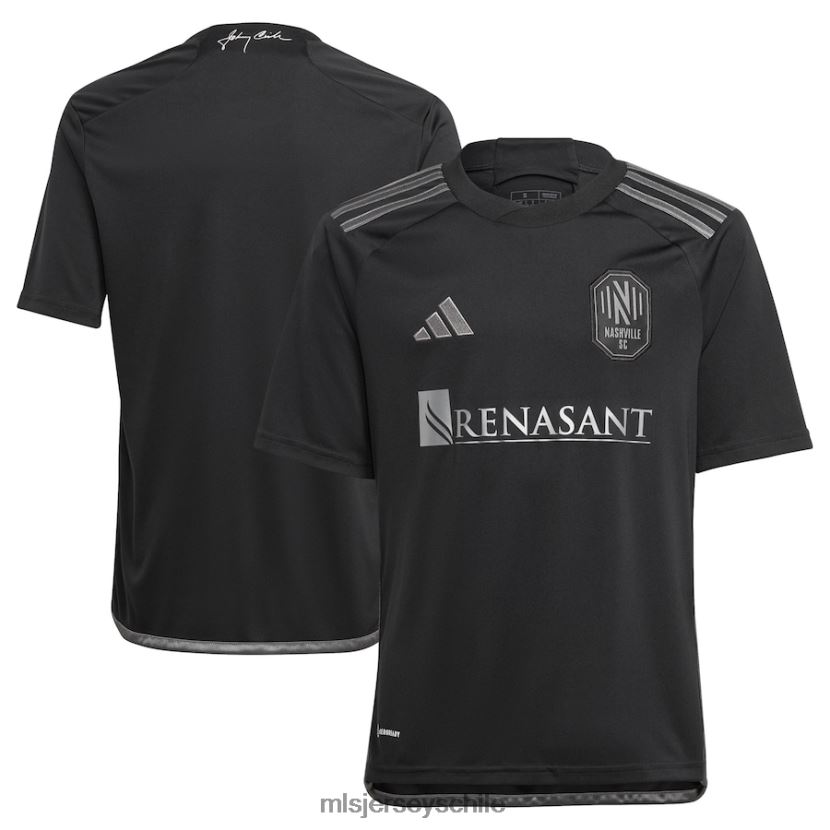 niños nashville sc adidas negro 2023 hombre de negro kit réplica camiseta jersey MLS Jerseys 200LFD75