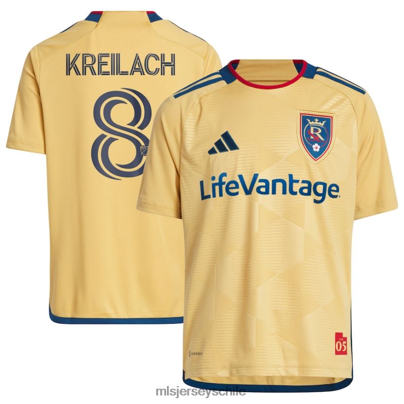 niños lago salado real damir kreilach adidas gold 2023 the beehive state kit réplica de camiseta de jugador jersey MLS Jerseys 200LFD970