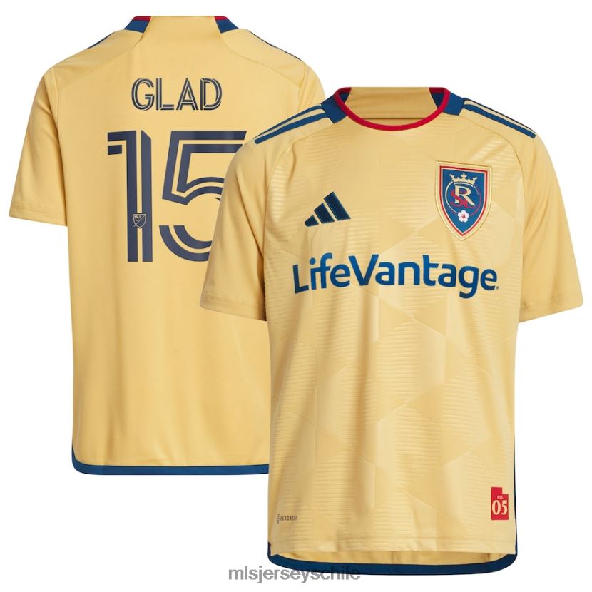 niños real Salt Lake justen glad adidas gold 2023 the beehive state kit réplica de camiseta de jugador jersey MLS Jerseys 200LFD1122